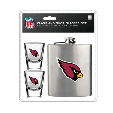 Arizona Cardinals Flask & Shot Gift Set