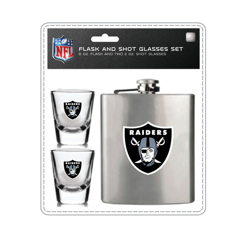 Las Vegas Raiders Flask & Shot Gift Set