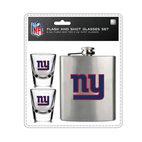 New York Giants Flask & Shot Gift Set