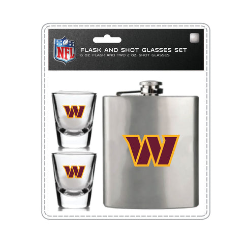 Washington Commanders Flask & Shot Gift Set