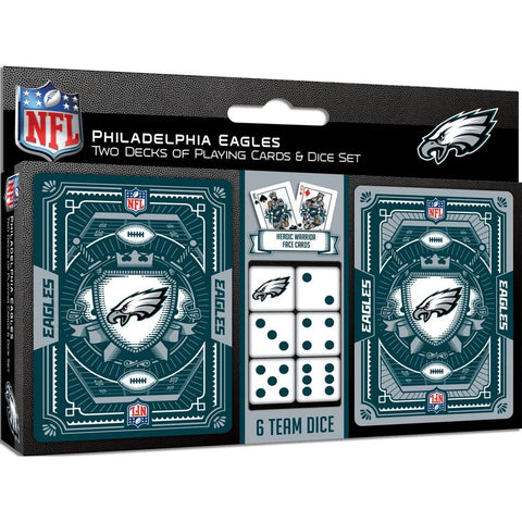 Philadelphia Eagles 2-pack Playing Cards & Dice Set