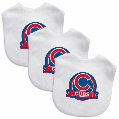 Chicago Cubs 3 Pack Baby Bibs