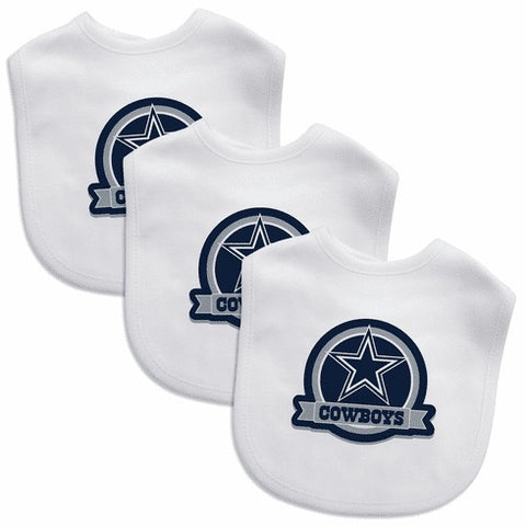 Dallas Cowboys 3 Pack Baby Bibs