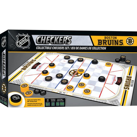 Boston Bruins Checkers Set