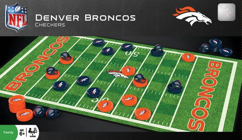 Denver Broncos Checkers Set