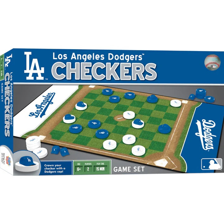 Los Angeles Dodgers Checkers Set