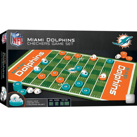 Miami Dolphins Checkers Set