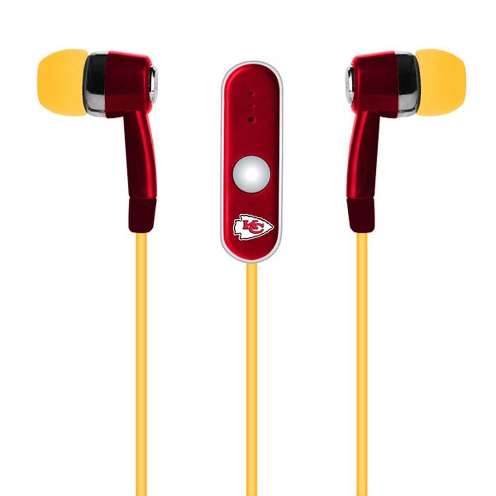 Kansas City Chiefs Handsfree Earbuds w/ Microphone