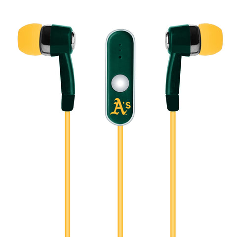 Oakland Athletics Handsfree Earbuds w/ Microphone