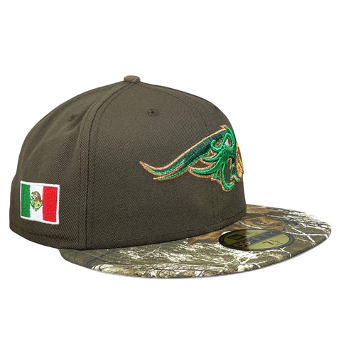 59FIFTY Pericos de Puebla Walnut/Realtree Camo/Gray Mexico Flag Patch