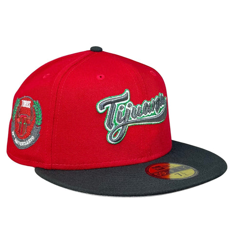 59FIFTY Toros de Tijuana Red/Black/Gray Toros 10th Anniversario Patch