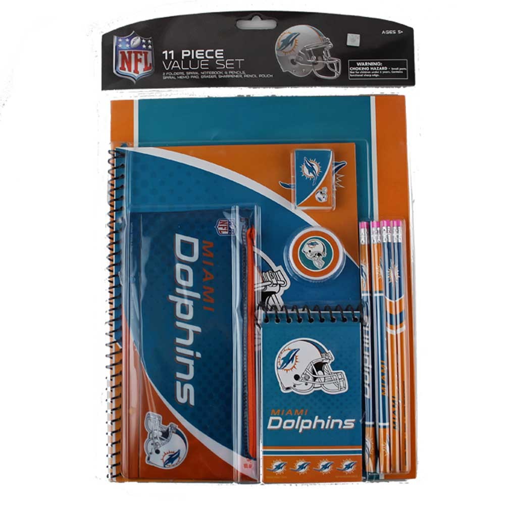 Miami Dolphins 11 Piece Study Set