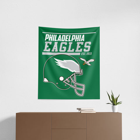 Philadelphia Eagles Retro 34" x 40" Printed Wall Hanging Tapestry - 40 Yard Dash Design