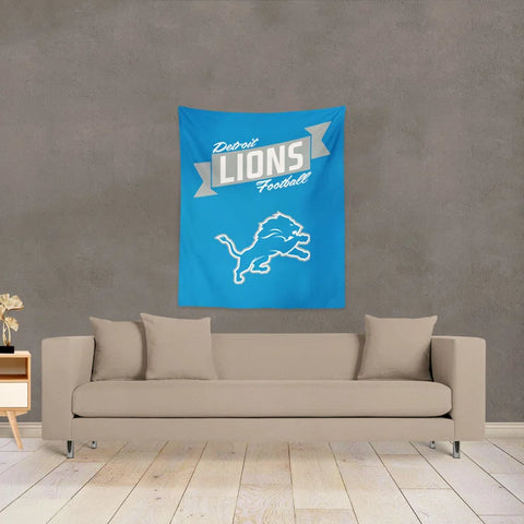 Detroit Lions 34" x 40" Printed Wall Hanging Tapestry - Premium Design