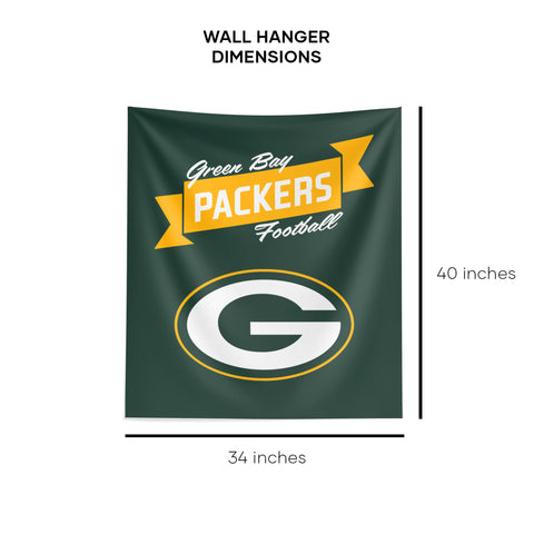 Green Bay Packers 34" x 40" Printed Wall Hanging Tapestry - Premium Design
