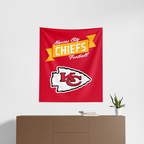 Kansas City Chiefs 34" x 40" Printed Wall Hanging Tapestry - Premium Design