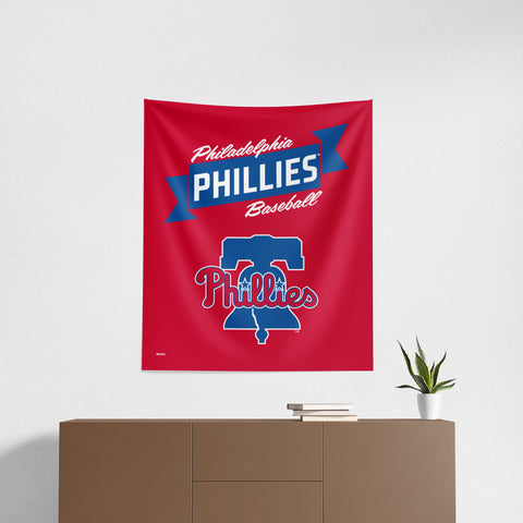 Philadelphia Phillies 34" x 40" Printed Wall Hanging Tapestry - Premium Design
