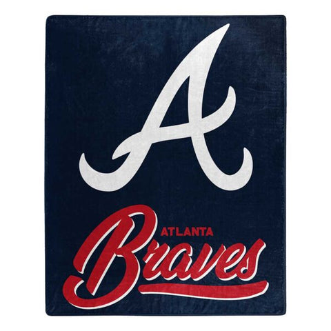 Atlanta Braves 50" x 60" Signature Royal Plush Throw Blanket