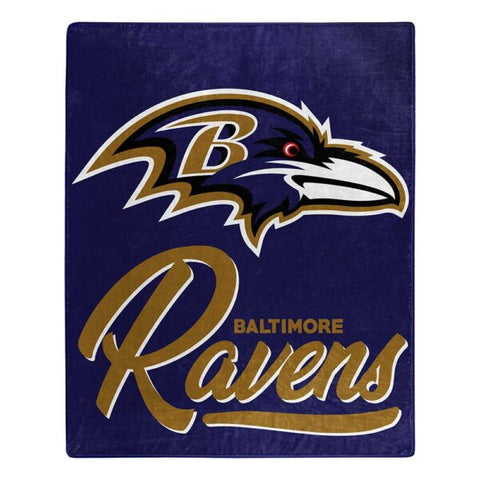 Baltimore Ravens 50" x 60" Signature Royal Plush Throw Blanket