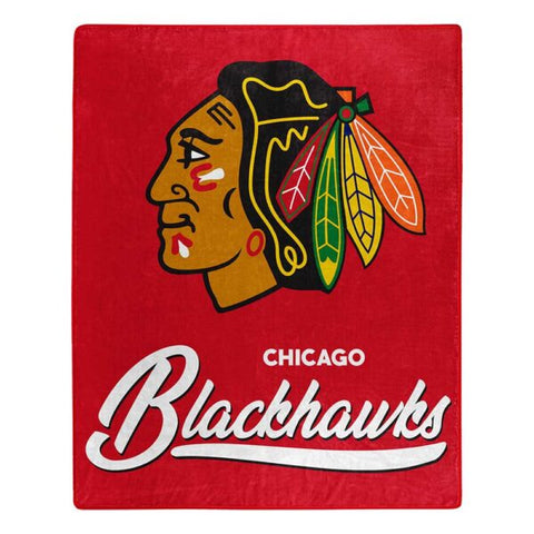 Chicago Blackhawks 50" x 60" Signature Royal Plush Throw Blanket