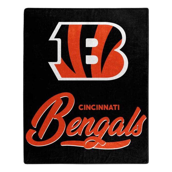 Cincinnati Bengals 50" x 60" Signature Royal Plush Throw Blanket