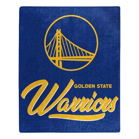 Golden State Warriors 50" x 60" Signature Royal Plush Throw Blanket
