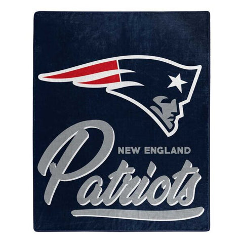 New England Patriots 50" x 60" Signature Royal Plush Throw Blanket