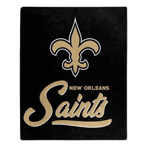 New Orleans Saints 50" x 60" Signature Royal Plush Throw Blanket