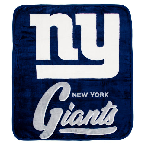 New York Giants 50" x 60" Signature Royal Plush Throw Blanket