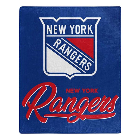 New York Rangers 50" x 60" Signature Royal Plush Throw Blanket