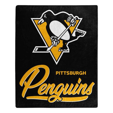 Pittsburgh Penguins 50" x 60" Signature Royal Plush Throw Blanket