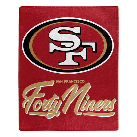 San Francisco 49ers 50" x 60" Signature Royal Plush Throw Blanket