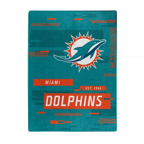 Miami Dolphins 60" x 80" Digitize Royal Plush Blanket