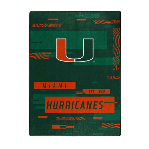 Miami Hurricanes 60" x 80" Digitize Royal Plush Blanket