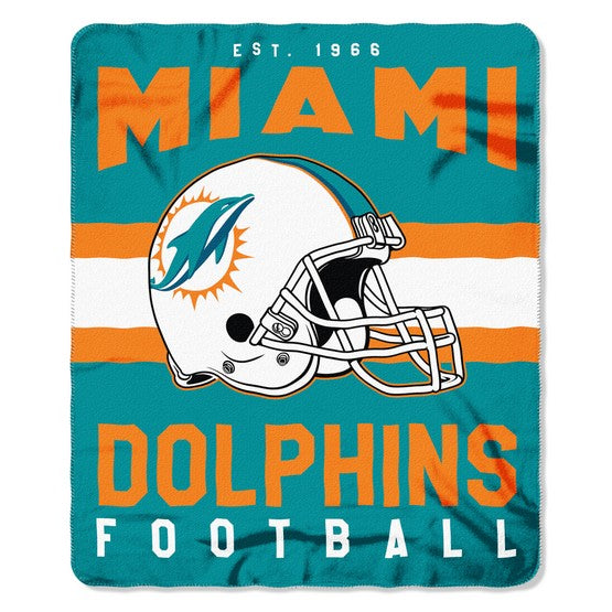 Miami Dolphins 50" x 60" Singular Fleece Throw Blanket