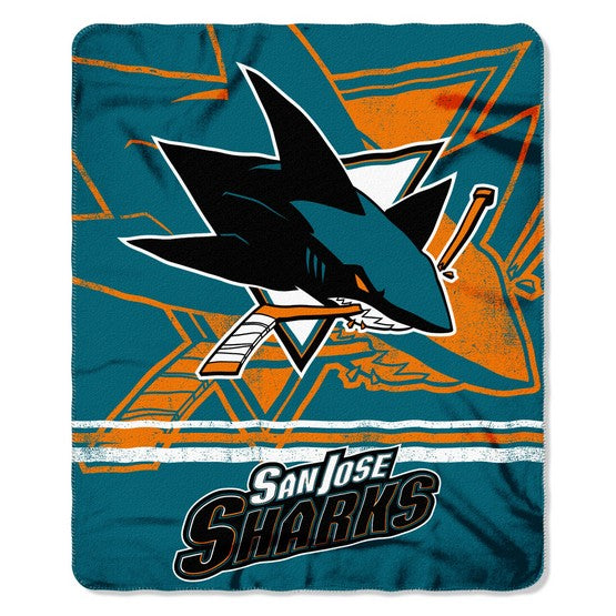 San Jose Sharks 50" x 60" Fade Away Fleece Throw