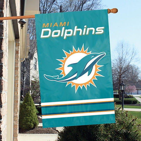 Miami Dolphins 44" x 28" Double Sided House Flag