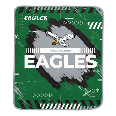 Philadelphia Eagles Retro 60" x 72" Game Tech Ultra Soft Throw Blanket - Rolled
