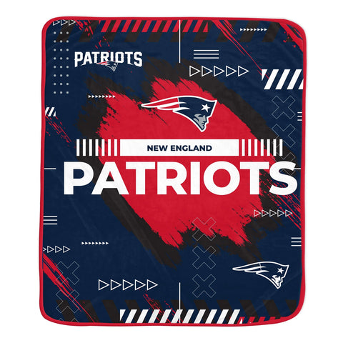 New England Patriots 60" x 72" Game Tech Ultra Soft Throw Blanket - Rolled