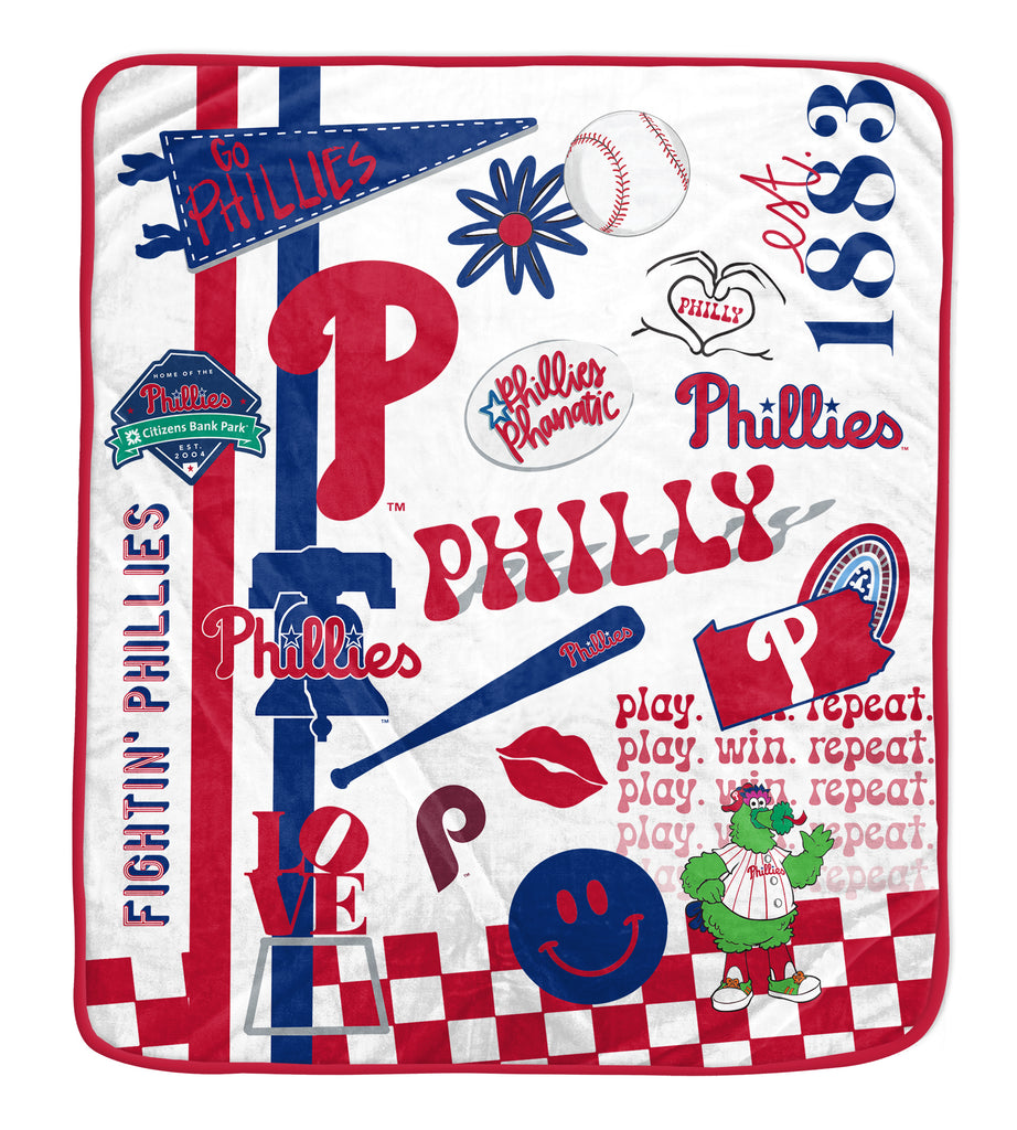 Philadelphia Phillies 60" x 70" Native Fan Royal Plush Blanket