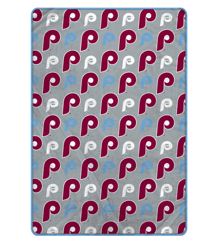 Philadelphia Phillies Retro 60" x 80" Logo Roll Oversized Ultra Soft Throw Blanket - Hanger