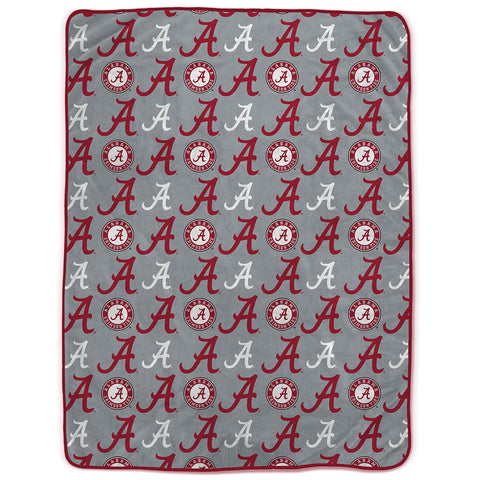Alabama Crimson Tide 60" x 80" Logo Roll Oversized Ultra Soft Throw Blanket - Hanger