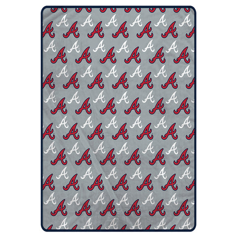 Atlanta Braves 60" x 80" Logo Roll Oversized Ultra Soft Throw Blanket - Hanger