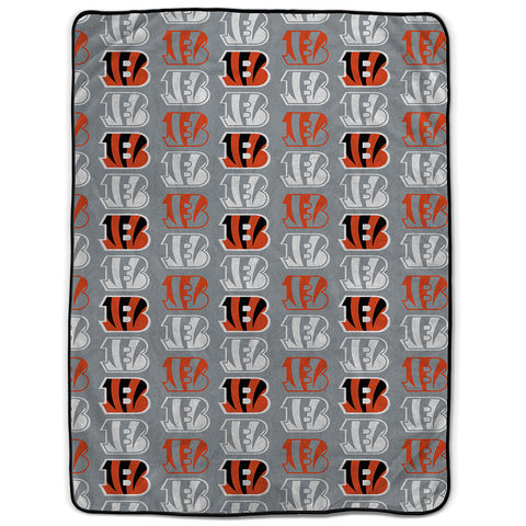 Cincinnati Bengals 60" x 80" Logo Roll Oversized Ultra Soft Throw Blanket - Hanger