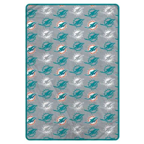 Miami Dolphins 60" x 80" Logo Roll Oversized Ultra Soft Throw Blanket - Hanger