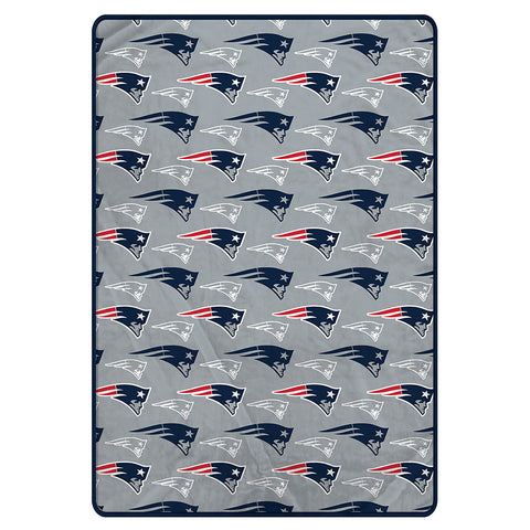 New England Patriots 60" x 80" Logo Roll Oversized Ultra Soft Throw Blanket - Hanger