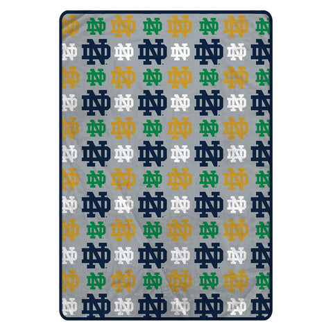 Notre Dame Fighting Irish 60" x 80" Logo Roll Oversized Ultra Soft Throw Blanket - Hanger