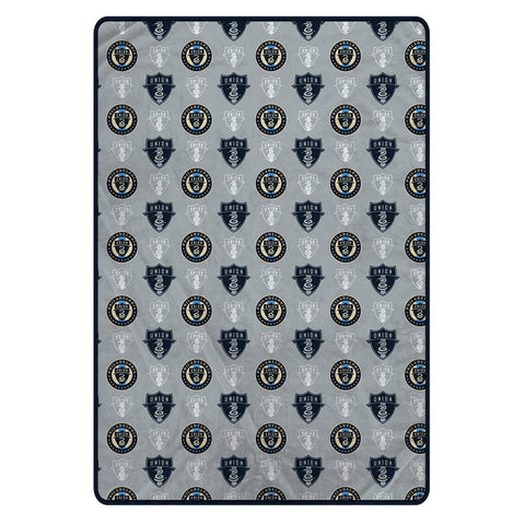 Philadelphia Union 60" x 80" Logo Roll Oversized Ultra Soft Throw Blanket - Hanger