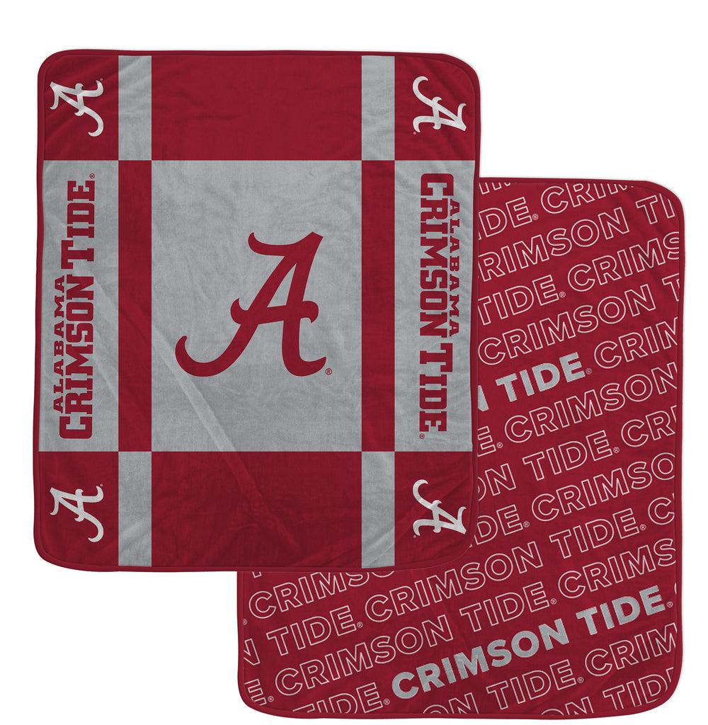 Alabama Crimson Tide 60" x 70" Reverse Block Ultra Lux Throw Blanket