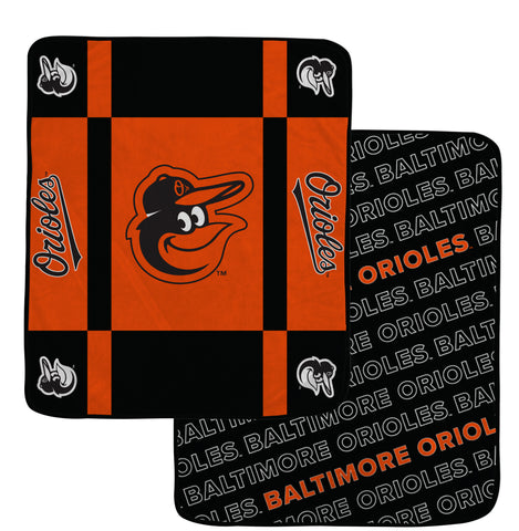 Baltimore Orioles 60" x 70" Reverse Block Ultra Lux Throw Blanket